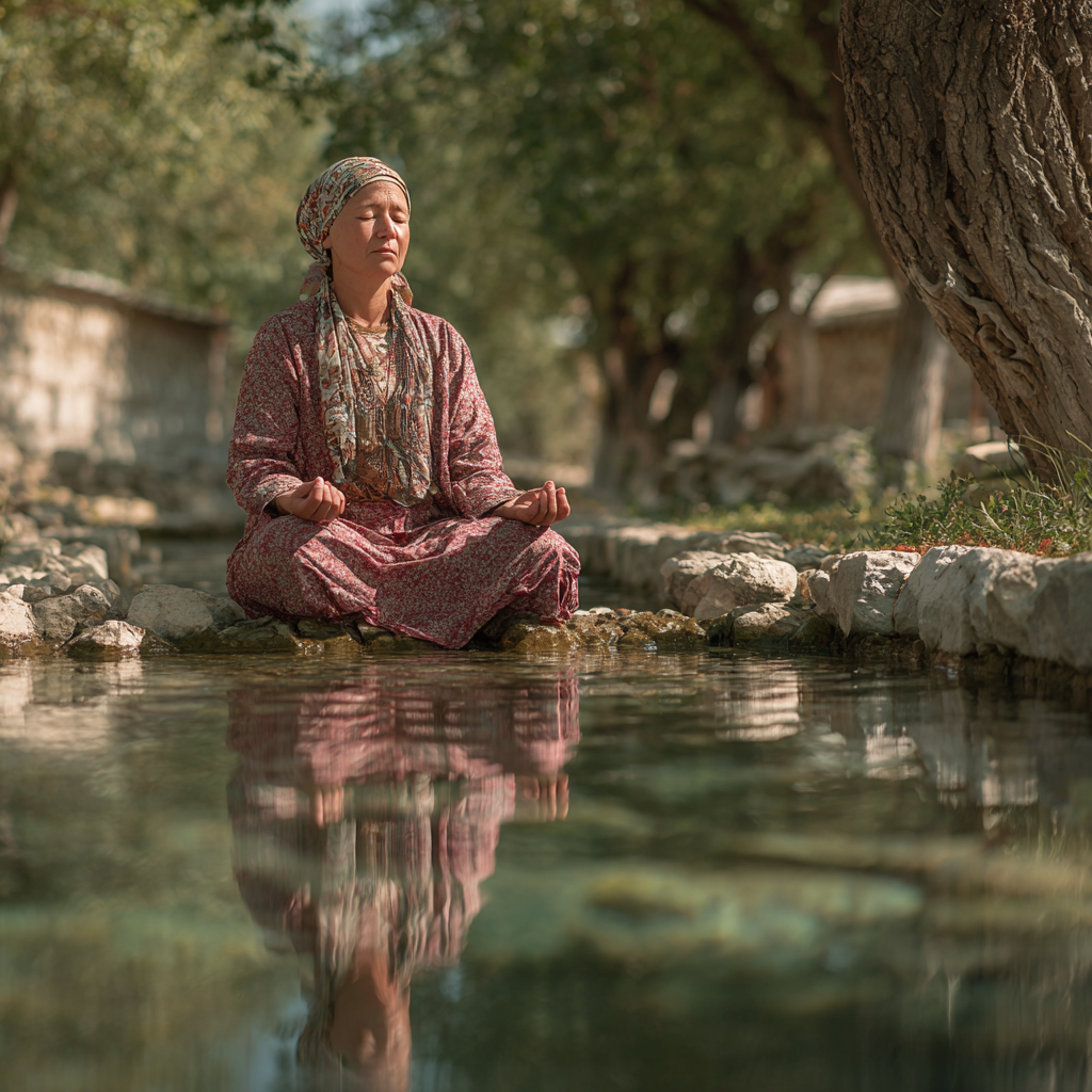 Yogada o'tirish pozalari